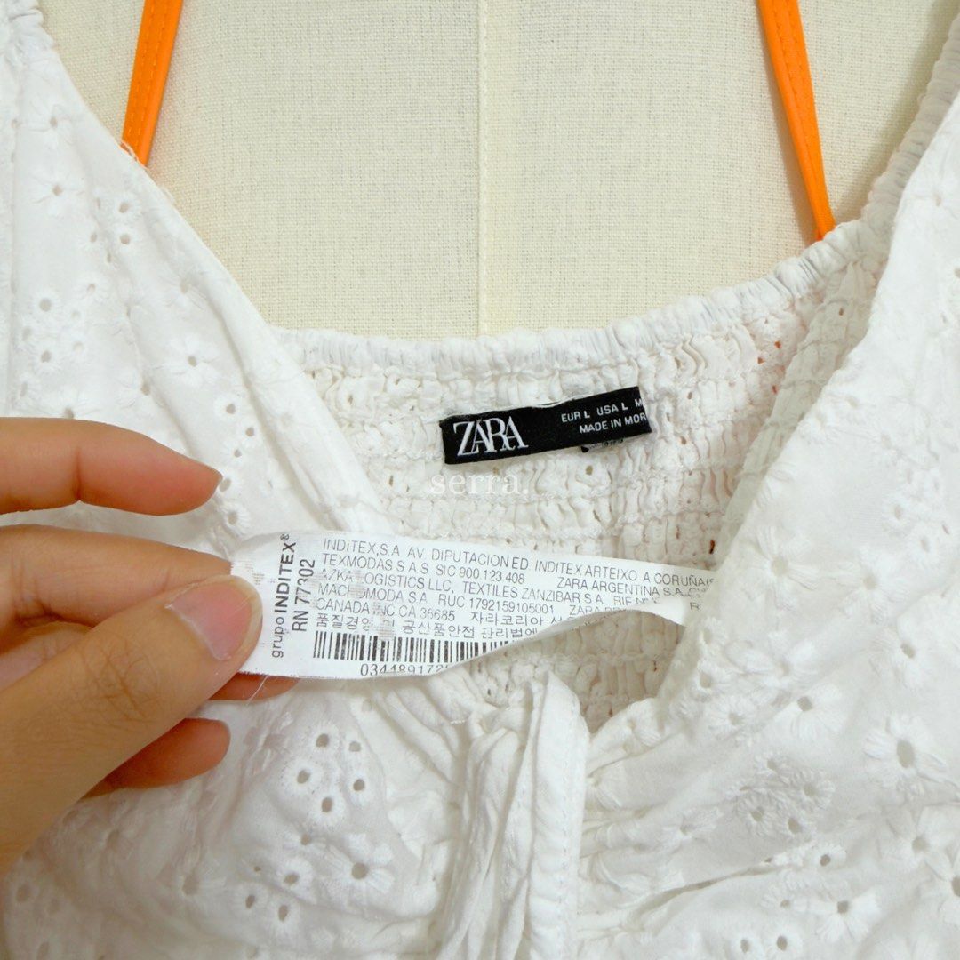Zara Puff Sleeves Eyelet Top (Category: Blouses) located in Subic. Submitted by serra. (Listing ID 1469957627, Image 3). Description: 🎀Washed and ready to wear! 📍Subic, Zambales 💵Payment first via Gcash 📦Shipping nationwide via J&T.