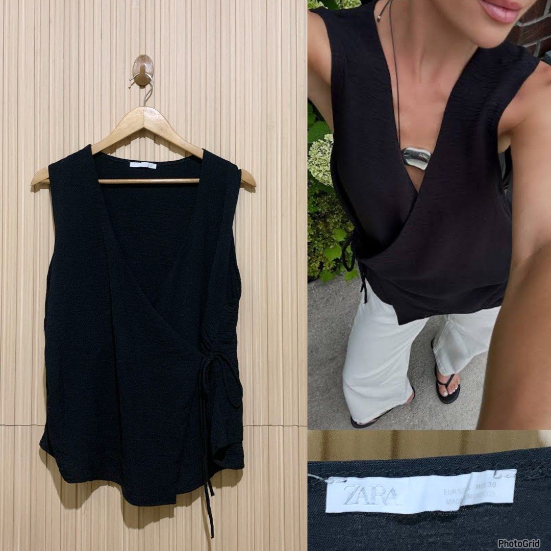 Zara wrap around top (Category: Blouses) located in Koronadal. Submitted by gstyledforless (Listing ID 1470108590, Image 1). Description: .