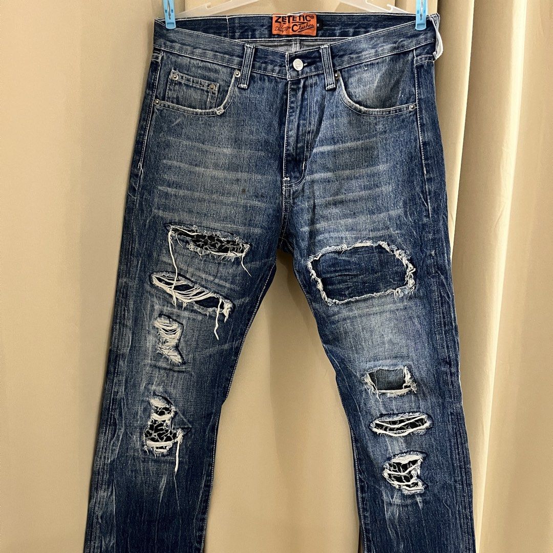 Zetetic Clothes Distressed Denim Jeans size 32 (Category: Jeans) located in Manila. Submitted by princess.01.1 (Listing ID 1470107253, Image 2). Description: J&t only +75sf.