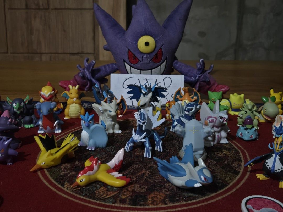 155pcs Pokemon Figures Lot (Category: Plushies & Soft Toys) located in Koronadal. Submitted by mightyowl.e705d1 (Listing ID 1470232272, Image 3). Description: - Massive Pokémon collection bundle perfect for collectors and fans and good for reselling - Includes a large Gengar plushie and various Poke Balls - Features legendary Pokémon: Palkia, Dialga, Mew, and Mewtwo - Comes with starter Pokémon from multiple generations - Includes keychains and s