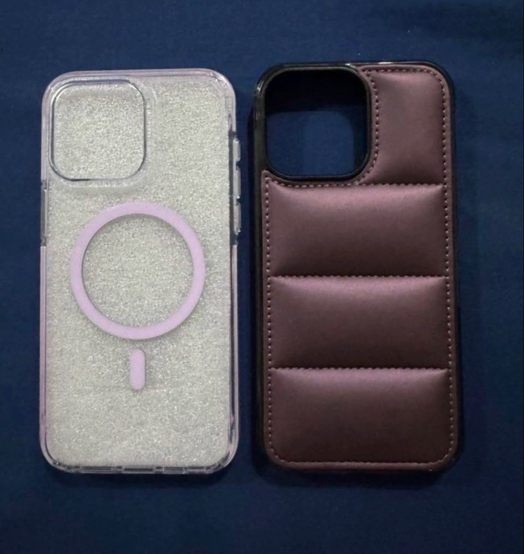 15 PRO MAX CASES (1,300 take all) negotiable (Category: Cases & Sleeves) located in Cavite. Submitted by araja____7 (Listing ID 1470277922, Image 2). Description: - Compatible with iPhone 15 Pro Max - Variety of case styles including silicone, clear MagSafe, leather, and puffy design - Includes trendy accessories like a glitter case with a purple chain strap - Mix of brand new (some still in packaging) and well-maintained items - Ideal bundle to 