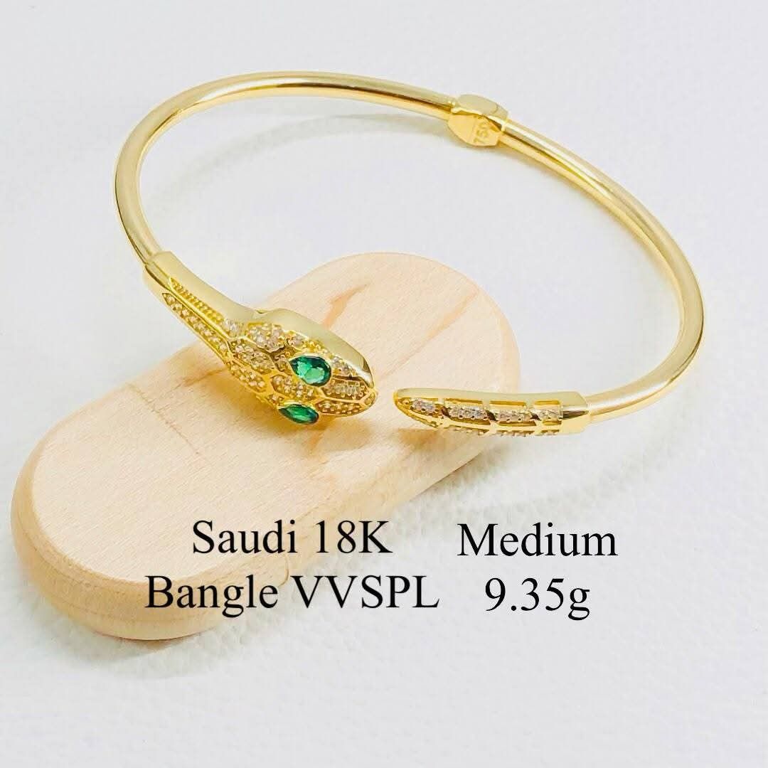 18k Saudi gold bangle (Category: Bracelets) located in Manila. Submitted by bhelgoldseller2ndaccount (Listing ID 1470206937, Image 3). Description: New!!✨New!!✨New!! Authentic 18k Saudi Golds 💯pawnable/naisasanla 💯with high appraisal rate 💯good investment 💯Direct supplier price 👉OPEN for resellers 🌺please take time to evaluate their actual sizes and grams 👉Best panggift for all occasions ✅ Sold per grams not per piece Kya lowest price ✅Wit