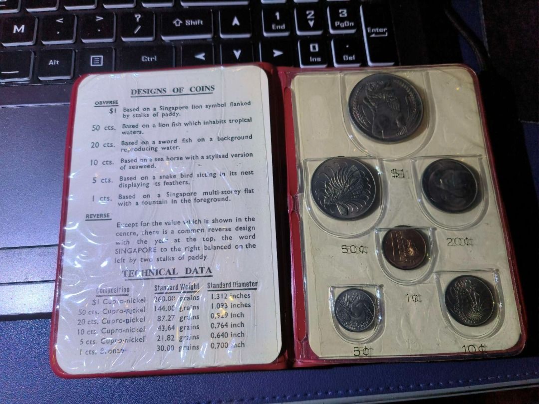 1968 Singapore coin set with red folder, Toys & Collectibles ...