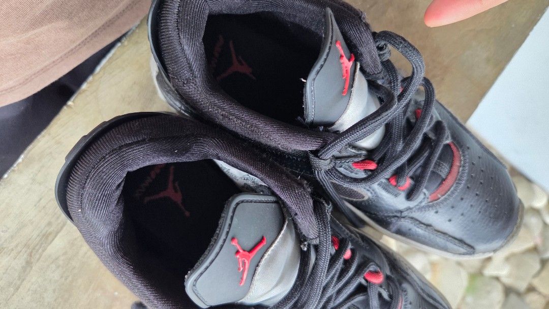 Jordan Air Point Lane 'Black Cement' (Category: Sneakers) located in Pagudpud. Submitted by jmpascual044757 (Listing ID 1470191313, Image 3). Description: 100% guaranteed original!!! my preloved size: us 4y eur 36 cm 23 not for the maarte pass sa barat! no free sf doesnt come with inclusions with signs of usage NOT ABUSED defect only on laces price negotiable.