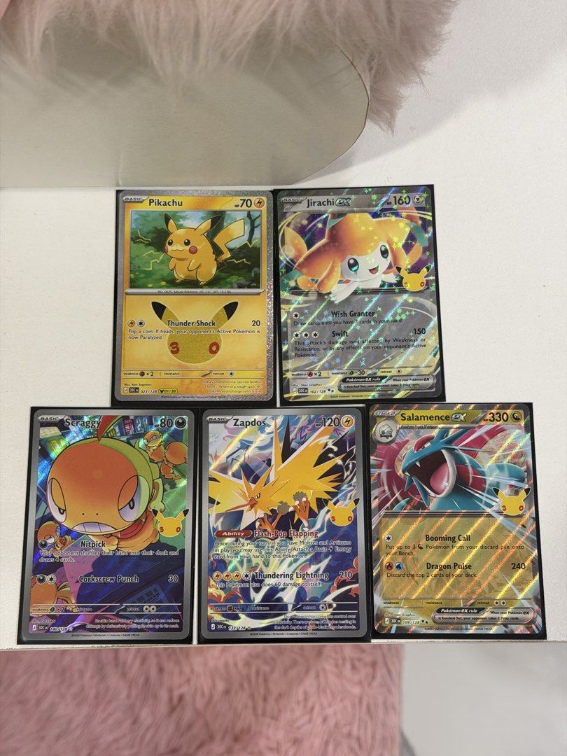 30th Celeb Unwanted Hits (Category: Card Packs) located in Quezon City. Submitted by eidieguanzon (Listing ID 1470299667, Image 1). Description: Bagong rip lang galing sa ETB tapos diretso sa sleeves. 600 TAKE ALL💯 Location: Amparo, North Caloocan 😊 Shipping: JNT or Lalamove.