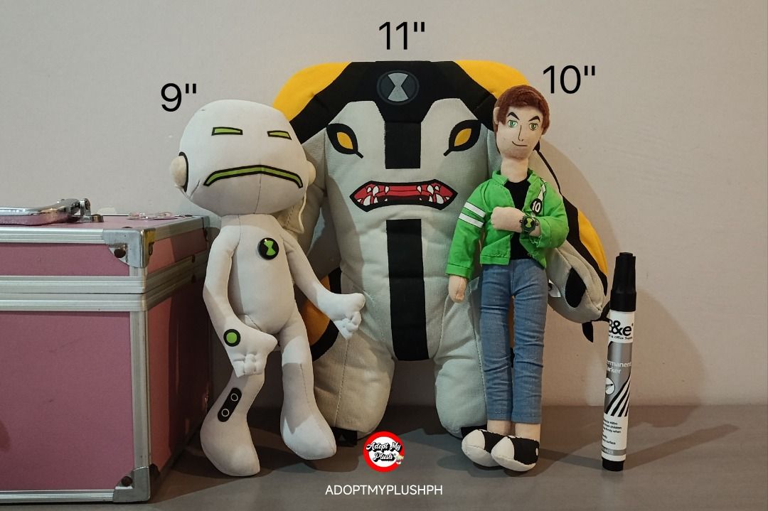 [3] Ben 10 Alien Force Character Plush (Category: Plushies & Soft Toys) located in Taguig. Submitted by adopt.my.plush.ph (Listing ID 1470193745, Image 1). Description: 3 for 550.00 Official Ben 10 Alien Force character plush bundle featuring: Echo Echo, Cannonbolt and Ben Tennyson #HTF NAMCO UK KellyToy.