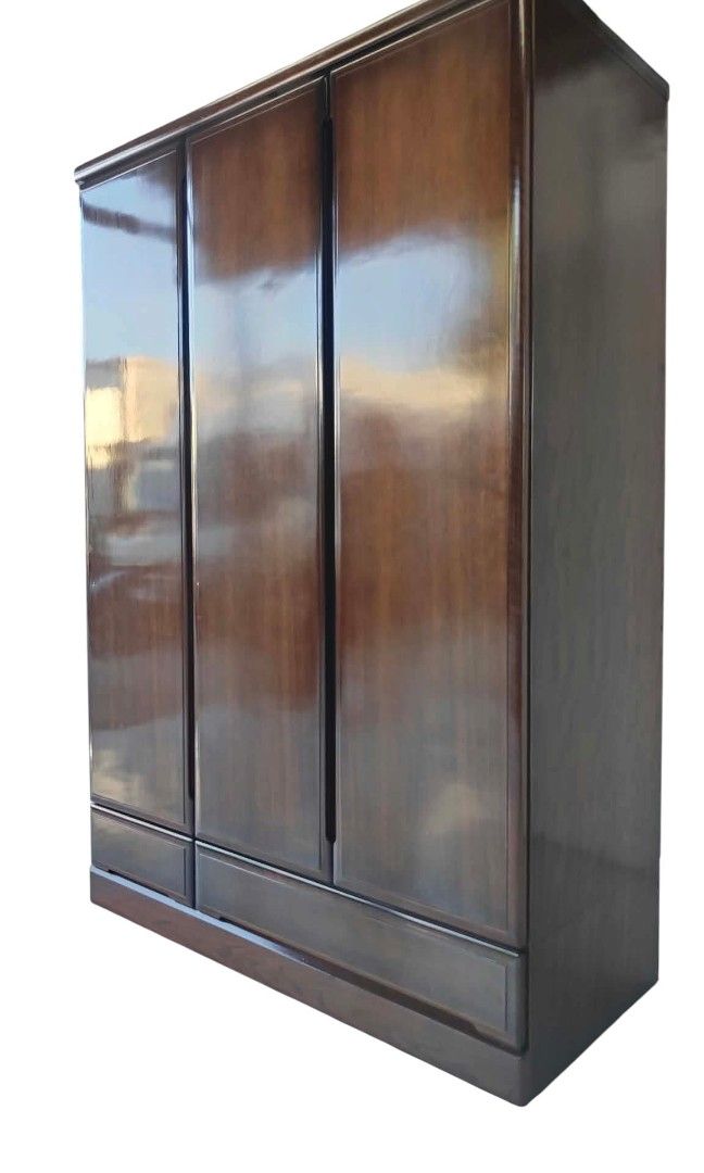 3-DOOR CLOSET DRAWER CABINET (Category: Shelves, Cabinets & Racks) located in Mexico. Submitted by mgracejapansurplus (Listing ID 1470277640, Image 2). Description: NEW ARRIVAL 🔥 JAPAN LUXURY (Surplus) 3-DOOR CLOSET DRAWER CABINET ✨ - Solid Wood 3-Door Closet Drawer Cabinet - Heavy, durable solid wood with a rich glossy finish - 3 spacious cabinet doors + bottom drawers for extra storage - Sturdy build, smooth surface, timeless design - Dimensio