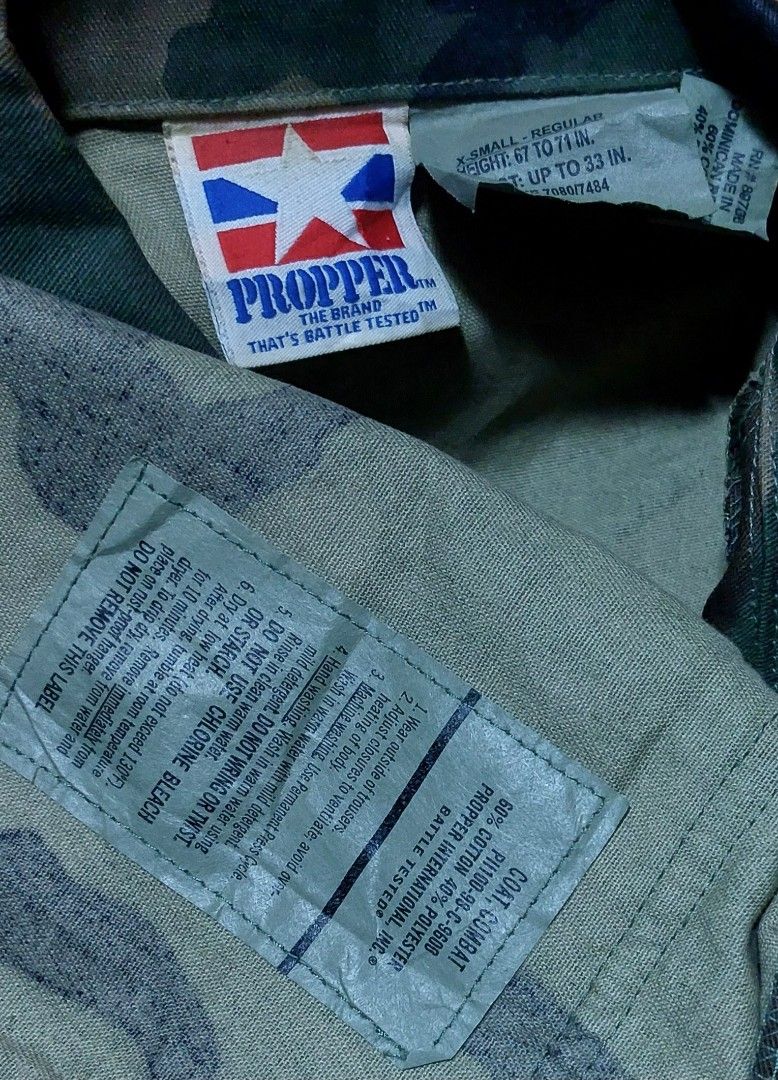 '98 Propper Int. Woodland Coat (Category: Activewear) located in Baguio. Submitted by wagwagan_001 (Listing ID 1470228844, Image 2). Description: excellent xs reg 20 x 29.