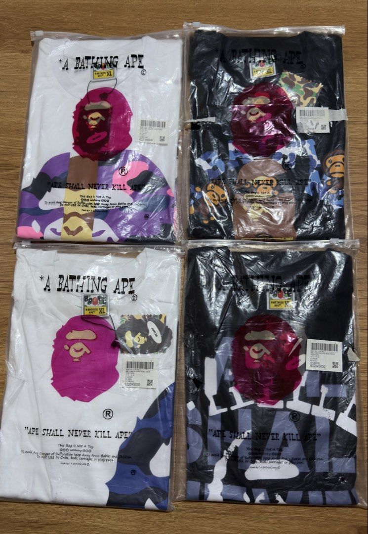 A Bathing Ape Shirt (Category: Tshirts & Polo Shirts ) located in Angat. Submitted by shopmyclosetbykris (Listing ID 1470315299, Image 3). Description: A Bathing Ape Men's OG quality shirts! Same tags ect. Highest quality fabric (stretchy) Limited pcs only! No more restock! With sizes, not free size Price: 880 each only Location: Baliwag Bulacan .