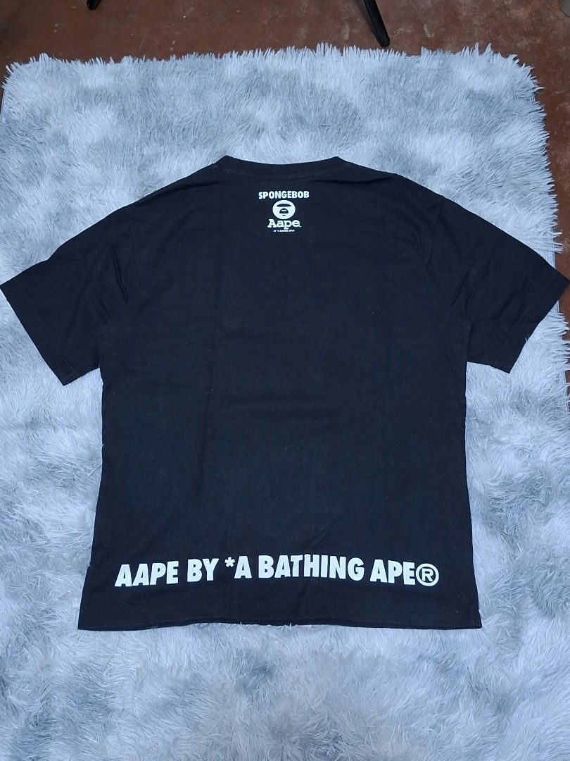AAPE x SPONGEBOB (Category: Tshirts & Polo Shirts ) located in Davao. Submitted by clyde_madria2008. (Listing ID 1470279515, Image 2). Description: size: M 20x26 color rate 10/10 no issue excellent condition.