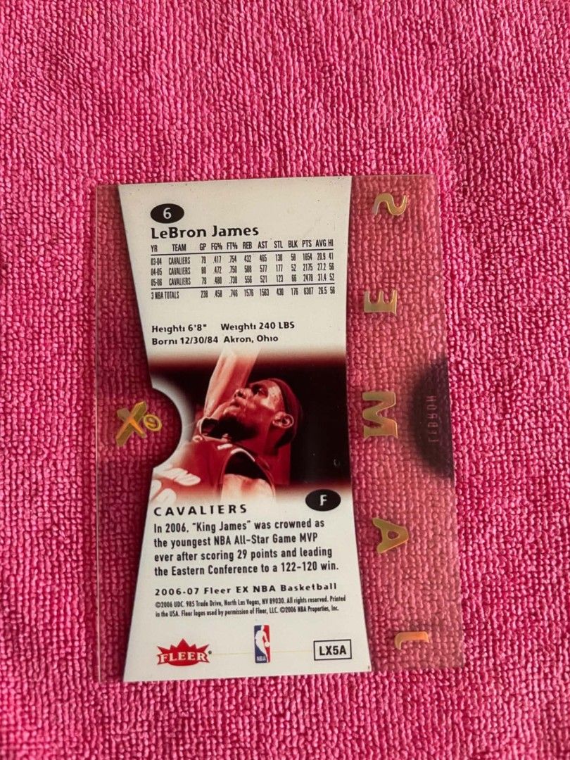 ACETATE LeBron James (Category: Raw Singles) located in Aroroy. Submitted by papajamescardshop (Listing ID 1470184947, Image 2). Description: FS LeBron James E-XL Acetate.