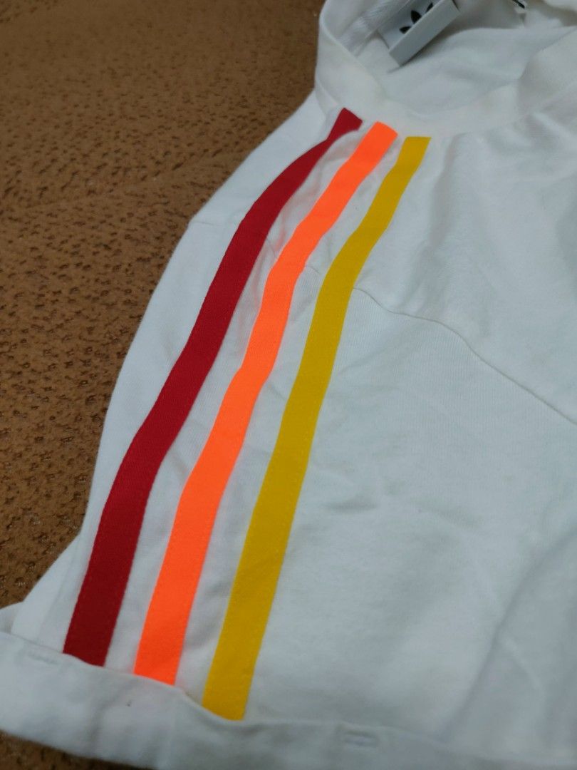 ADIDAS MULTICOLOR STRIPES (Category: Tshirts & Polo Shirts ) located in Baguio. Submitted by jathriftx (Listing ID 1470154441, Image 3). Description: ADIDAS MULTICOLOR STRIPES S-M women's Excellent to new condition 300.