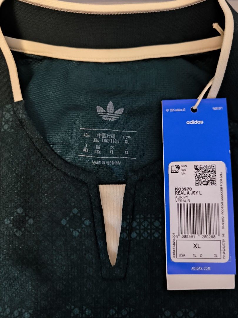 Adidas Real Madrid Long Sleeve Away Kit 26/27, Men's Fashion ...