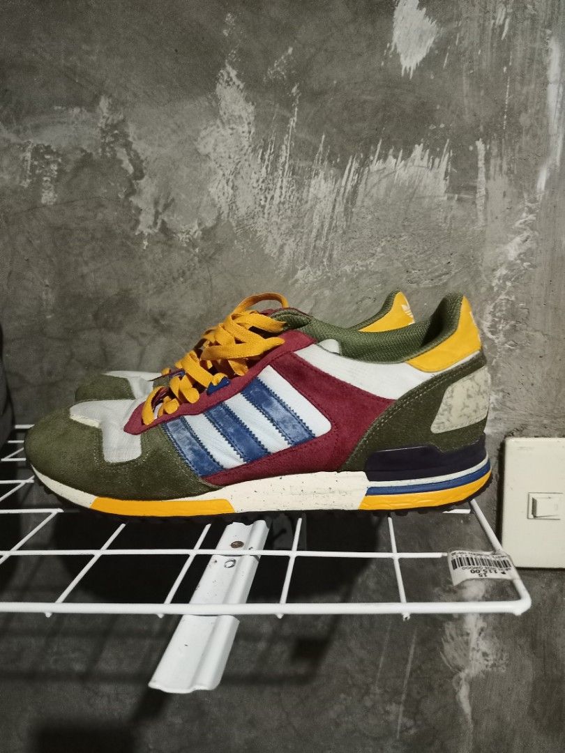 Adidas Retro Sneakers Multicolor Size US 9 (Category: Sneakers) located in Mabalacat. Submitted by hasashoe (Listing ID 1470283134, Image 1). Description: - Brand: Adidas Retro Sneakers - Size: US 9 | UK 8.5 | EU 42 2/3 - Article Number: V20877 - Colorway: Bold multicolor mix of green, burgundy, blue, and yellow - Materials: Suede and textile upper with yellow laces - Soles: Textured rubber outsoles with good grip - Condition: Shows minor wear on