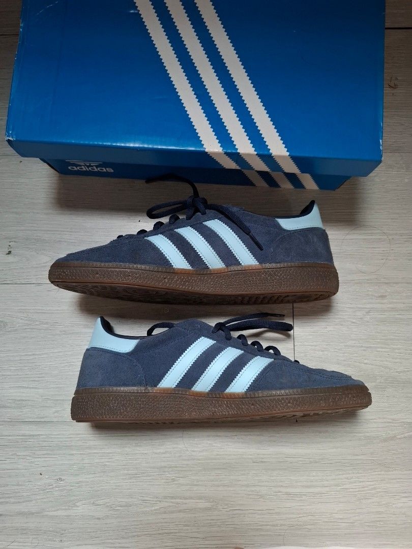 Adidas Spezial blue handball (Category: Casual Shoes) located in Manila. Submitted by wayne011 (Listing ID 1470194138, Image 1). Description: FOR SALE!! Adidas Spezial blue handball size: 8.5 men's isang beses lang nagamit bought in adidas store last november SRP: 5800 (kita naman sa pic) no receipt na misplace na pm pm!! 📍Bulacan shipp tru lalamove.