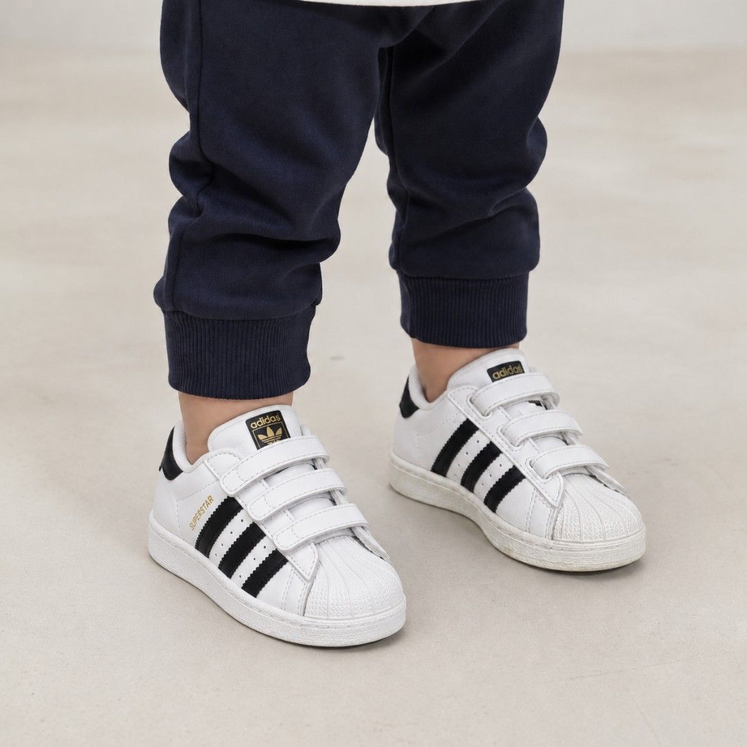 ADIDAS SUPERSTAR CF FOR TODDLERS (Category: Babies & Kids Fashion) located in Manila. Submitted by esaias_kylori (Listing ID 1470312578, Image 1). Description: 🫶𝗙𝗢𝗥 𝗦𝗔𝗟𝗘🫶 🎀Adidas Superstar CF ✅EUC-VGUC / NO BOX ✅NO FLAWS! signs of usage only RFS:preloved bitin na po sa toddler ko (pogi neto!).