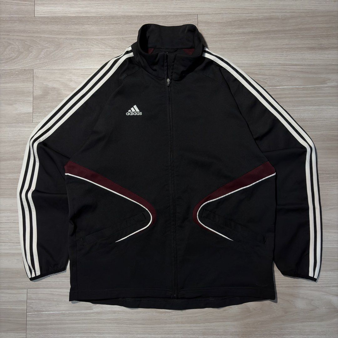 Adidas Three Stripes Track jacket (Category: Coats, Jackets and Outerwear) located in Cavite. Submitted by latteroption (Listing ID 1470331399, Image 1). Description: Adidas TrackJacket issue: None Condition: 10/10 Size: L-XL Length x Width: 28x23.