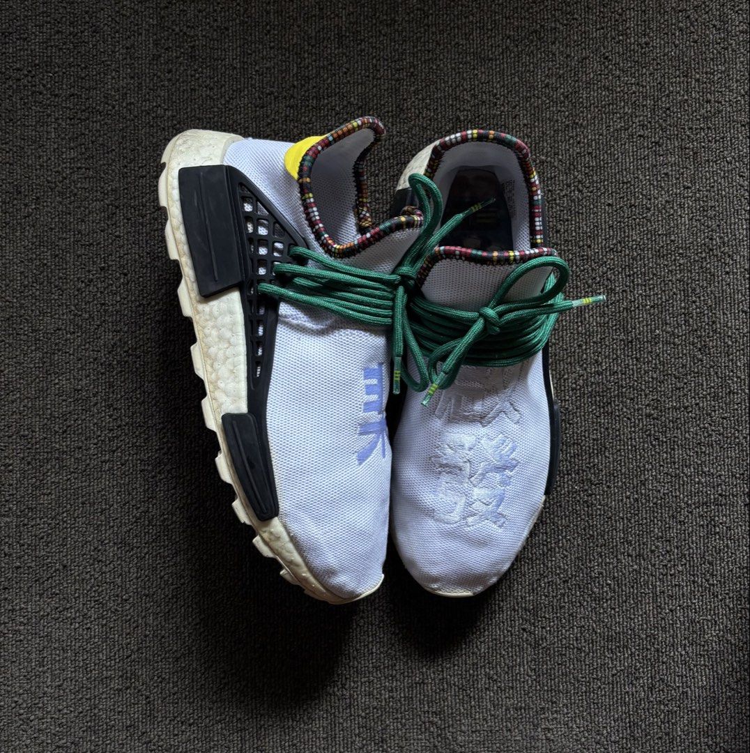 Adidas x Pharrell Williams Solar Hu NMD "Inspiration Pack" (Category: Sneakers) located in Pasig City. Submitted by bootsoftravel_ph (Listing ID 1470219901, Image 1). Description: Adidas x Pharrell Williams Solar Hu NMD “Inspiration Pack” used - Good FOR SALE Pair only FREE shipping!!! Issue: slightly yellowing midsole Price ₱ 2,900 size: EU 40.5 / UK 6.5 / US 7.5 Guaranteed 100% Legit 💯 We ship nationwide 🚚.