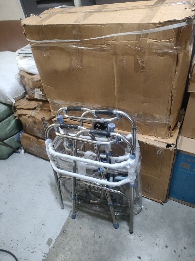 Adjustable Medical Mobility Walking Frame (Category: Medical Supplies & Tools) located in Manila. Submitted by hailidavid_48723a (Listing ID 1470211863, Image 3). Description: - Sturdy yet lightweight metal tubing with secure rubber tips - Adjustable height using easy push-button pins - Comfortable padded handgrips for better support - Foldable design collapses flat for easy storage and transport - Multiple units available in box.