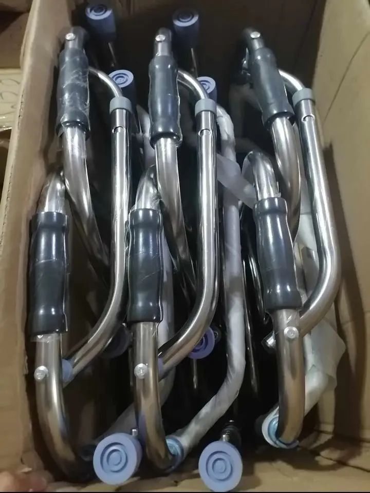 Adjustable Medical Mobility Walking Frame (Category: Medical Supplies & Tools) located in Manila. Submitted by hailidavid_48723a (Listing ID 1470211863, Image 2). Description: - Sturdy yet lightweight metal tubing with secure rubber tips - Adjustable height using easy push-button pins - Comfortable padded handgrips for better support - Foldable design collapses flat for easy storage and transport - Multiple units available in box.