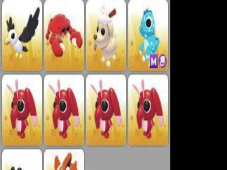 ADOPT ME PETS! buy in bulk only (u chooze) (Category: In-Game Products) located in San Jose del Monte. Submitted by pqza3 (Listing ID 1470293362, Image 3). Description: PRICES ARE LISTED BELOW 👇 ‼️ Purrowl - ₱15 Oakee Wizard - ₱30 Ride Spinosaurus - ₱70 Sunglider - ₱30 Ginger Cat - ₱5 (t.a 4pcs. ₱20) peachick - ₱15 Penguin - ₱25 Persian Cat - ₱15 Neon, Fly, Ride Starfish - ₱100 Starmite - ₱5 Toxic Kaijunior - ₱20 Ride Water Rabbit - ₱60 Ghost wo
