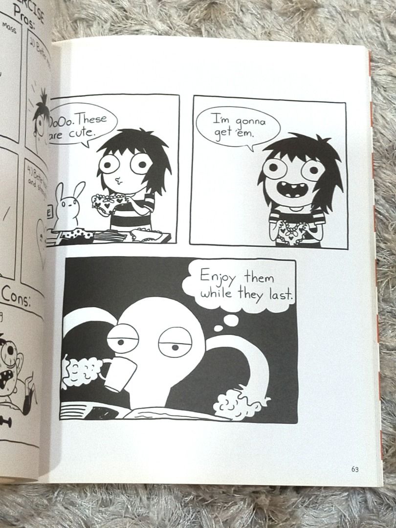 Adulthood Is a Myth | A Sarah's Scribbles Collection Book (Category: Storybooks) located in Paranaque City. Submitted by _cherrycheesecake_goodies_ (Listing ID 1470177366, Image 3). Description: *If you like or don't mind classic quirk chungus humor. I've had this book by Sarah Andersen for years. ★Format: Paperback edition ★Genre: Slice of life, Comedy ★Condition: Well used | Slight creases on cover and discoloration, Clean pages with no damage 