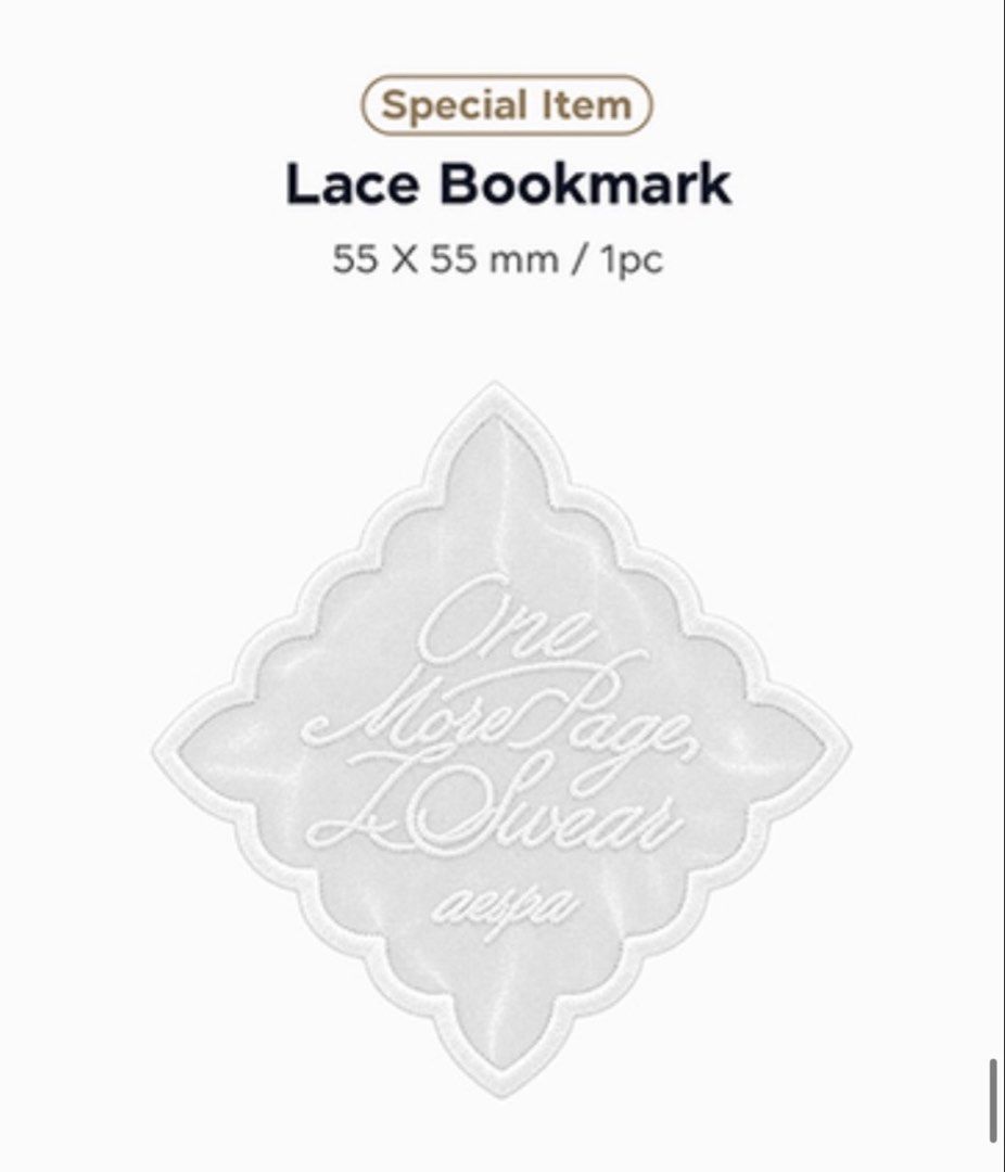 aespa 2027 season’s greetings lace bookmark (Category: K-Wave Merchandise) located in Quezon City. Submitted by sakumy (Listing ID 1470157708, Image 1). Description: PRICE + PF AND SF.