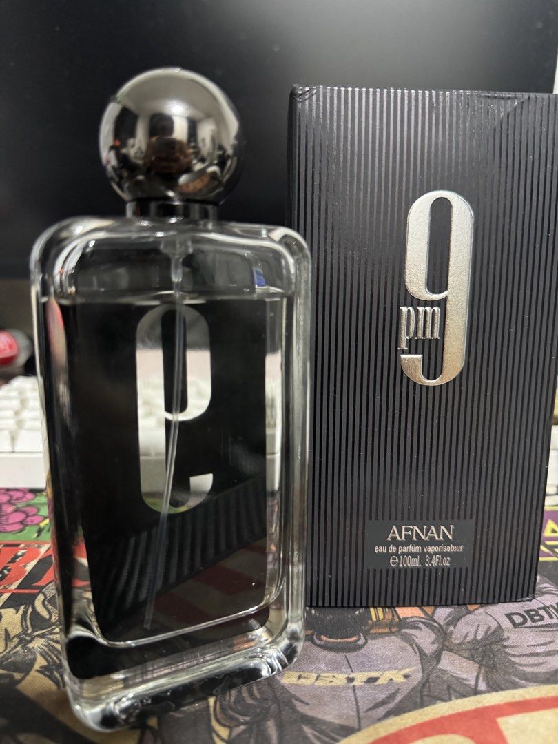 Afnan 9 PM Eau De Parfum 100ml (Category: Fragrance & Deodorants) located in Manila. Submitted by misfits.ph (Listing ID 1470268616, Image 2). Description: AFNAN 9PM With OG box Juice level as shown ₱1400 only Manila area Jnt or lalamove.