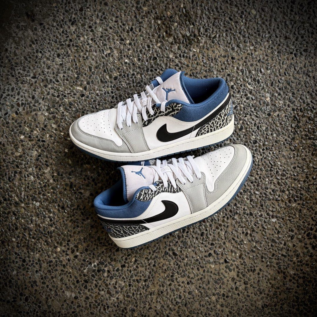 Air Jordan 1 Low ‘True Blue’ Elephant (Category: Sneakers) located in Marikina City. Submitted by jcgabito (Listing ID 1470174547, Image 1). Description: Jordan 1 Low SE ‘True Blue’ Price: ₱2,000 Size: 10 Men’s Condition: Used | with OG Box & Extra laces -Sign of Usage.