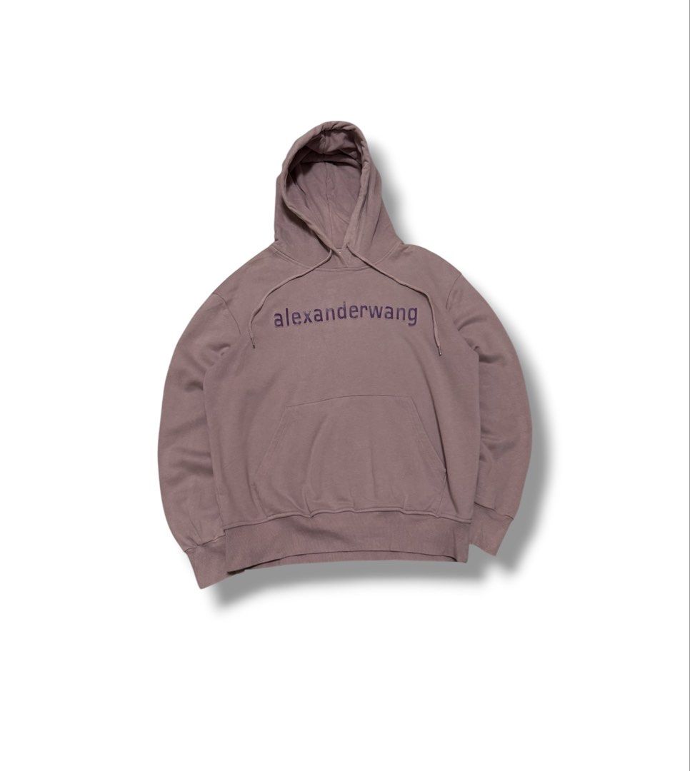 Alexanderwang Embossed Logo Hoodie Jacket (Category: Hoodies) located in Bulacan. Submitted by sanjisthrift (Listing ID 1470303640, Image 1). Description: Size Medium Width 21.5 Length 25.5 Good Condition 9/10 Slightly fade.