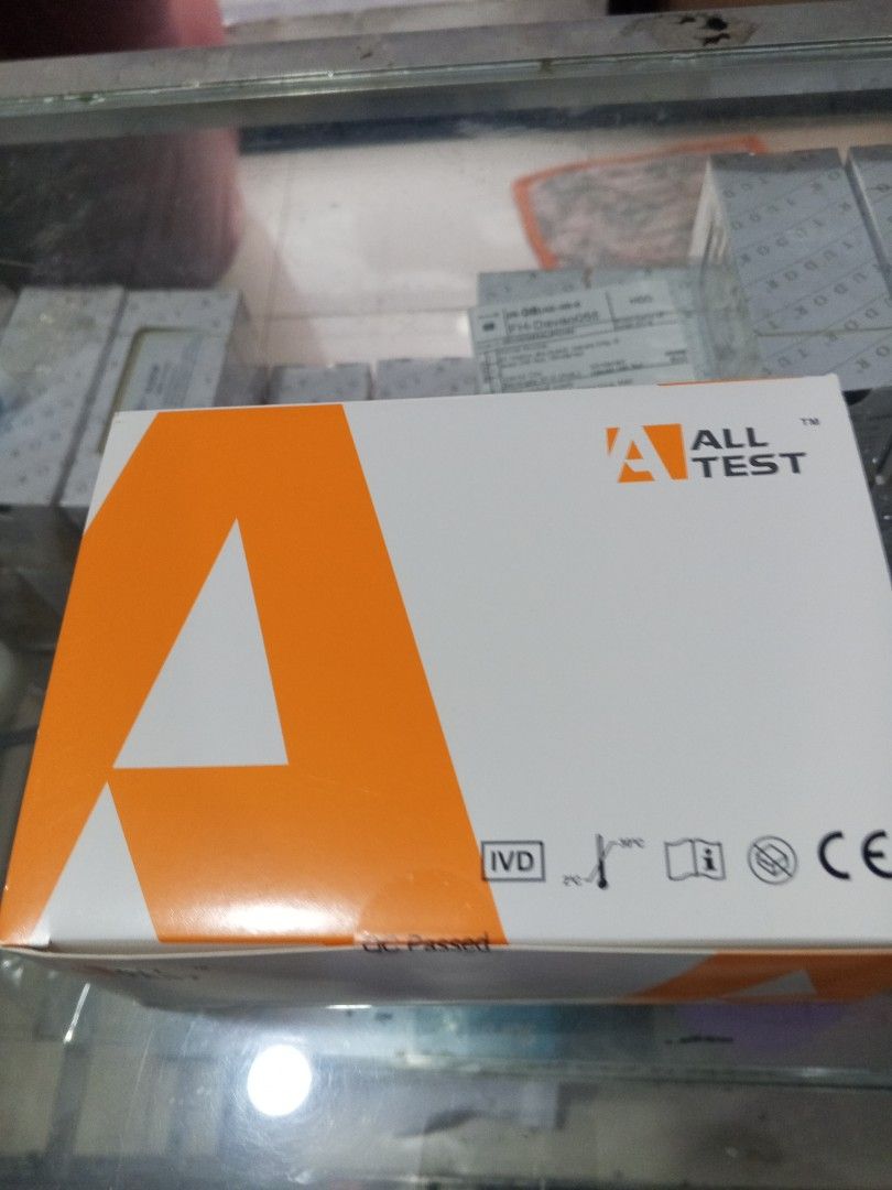 All Test Medical Testing Kits Boxes (drug tests) (Category: Medical Supplies & Tools) located in Manila. Submitted by maryjane__star (Listing ID 1470187410, Image 2). Description: - Authentic All Test medical testing kits in white and orange boxes - Multiple boxes available for purchase - IVD certified and CE marked for safety and reliability - Quality Control (QC) passed items - Important: Follow temperature-sensitive storage guidelines indicate
