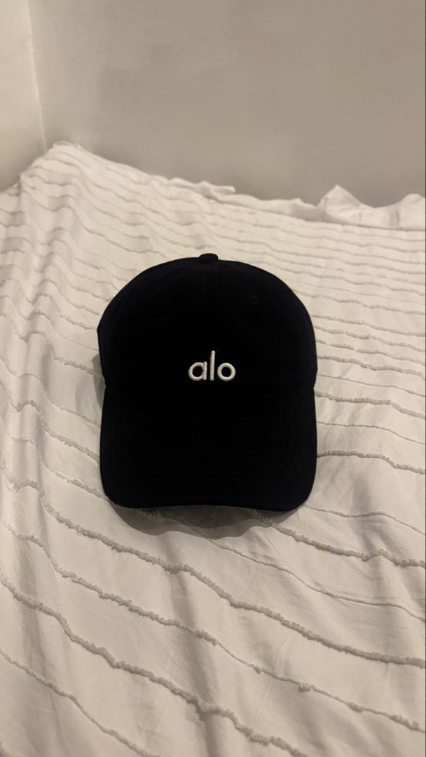 Alo Black Baseball Cap (Category: Caps & Hats) located in Mandaluyong City. Submitted by primasassy (Listing ID 1470180926, Image 1). Description: Alo Black Baseball Cap Worn twice only Loc: Mandaluyong.