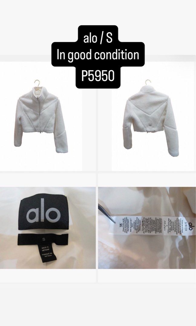 alo cropped sherpa jacket / S (Category: Coats, Jackets and Outerwear) located in Manila. Submitted by aeiru222 (Listing ID 1470194553, Image 1). Description: READ BEFORE ORDERING❗️ - before you message ask first if available :)) ETA will be on Dec 20. 📍Japan → Marikina City pm for reservations🧚‍♀️.