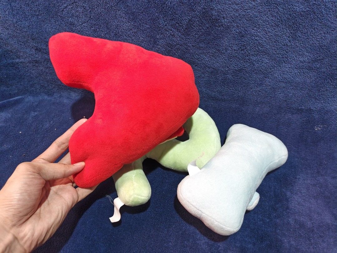 Alphabet Lore Plush Toy Set - S, I, A (Category: Plushies & Soft Toys) located in Manila. Submitted by kirstentoyshub (Listing ID 1470247158, Image 3). Description: - Set includes 3 Alphabet Lore plush toys: Green S, Light Blue I, and Red A - Made of soft fabric with detailed embroidered facial features - Great collectible items for fans of the animated series.