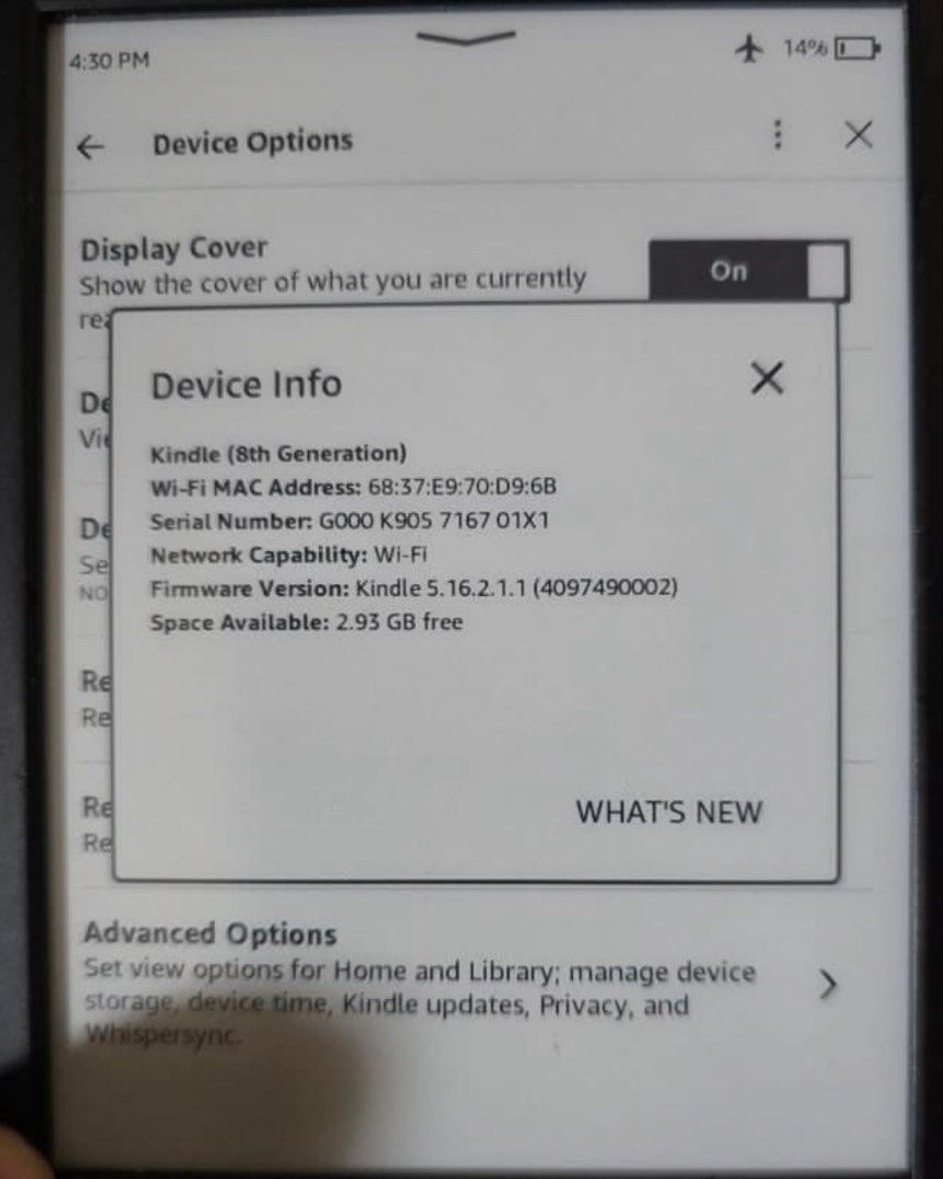 AMAZON KINDLE BASIC 8TH GEN NO ADS (Category: Other Gadgets) located in Manila. Submitted by cuervious (Listing ID 1470150693, Image 2). Description: -minor scratches -battery not as good but can last for a few days.