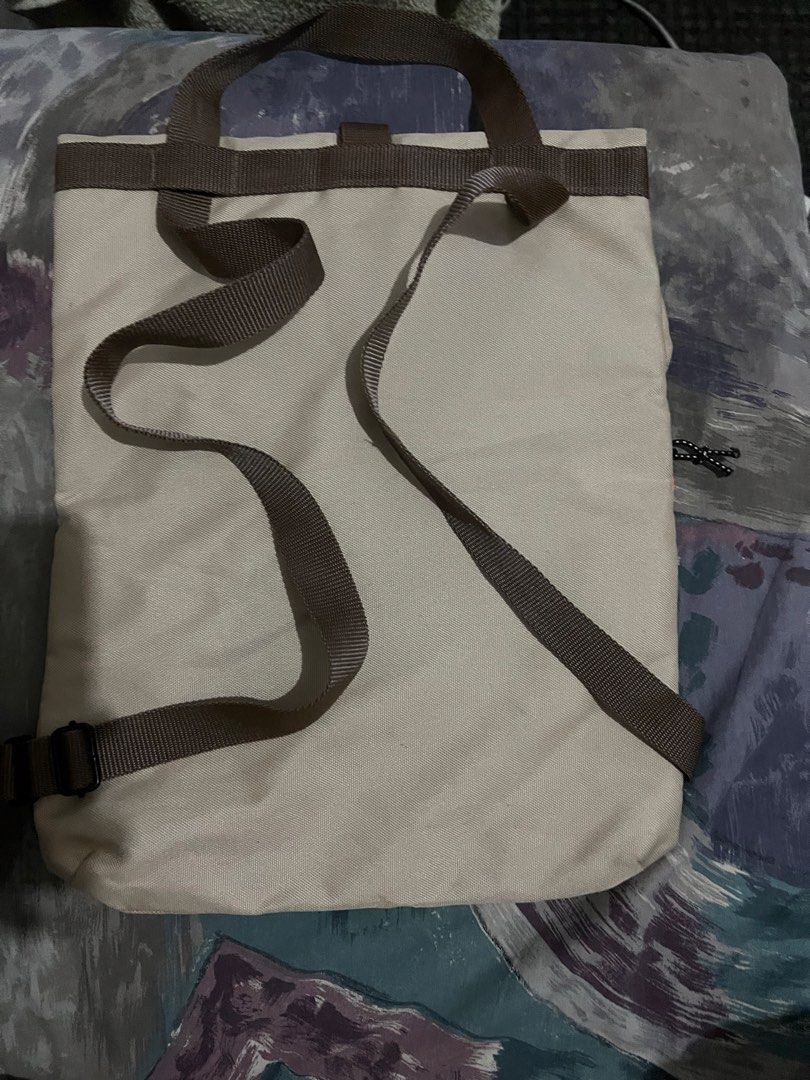 ANT Project Zeneca 2-in-1 backpack and tote bag for laptops (Category: Backpacks) located in Paranaque City. Submitted by ekkostarfall.12902 (Listing ID 1470332700, Image 2). Description: - Color: Beige - best as laptop bag, fits 14” laptop - zip and buckle closure, plus inner laptop sleeve and 2 small pockets for organization. - can be used as either a backpack or tote bag MOP: Bank Transfer SF Shouldered by buyer Parañaque.