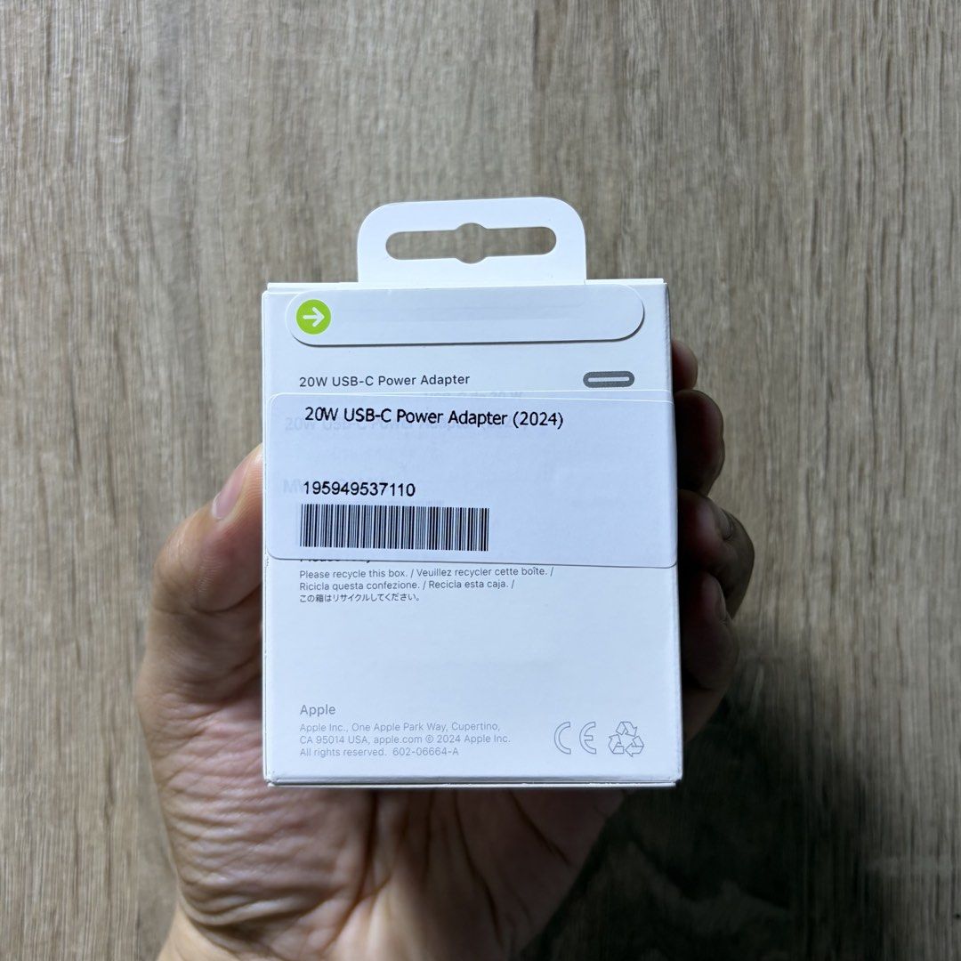 Apple 20W USB-C Power Adapter - ₱1000 (Category: Chargers & Cables) located in Taguig. Submitted by cee.declutters (Listing ID 1470248440, Image 2). Description: Apple 20W USB-C Power Adapter - ₱1000 Brand new, sealed. Fixed (don’t waste time). Pick-up at my location in Alaminos, Pangasinan or shipping anywhere via Lalamove/JNT (SF c/o buyer).