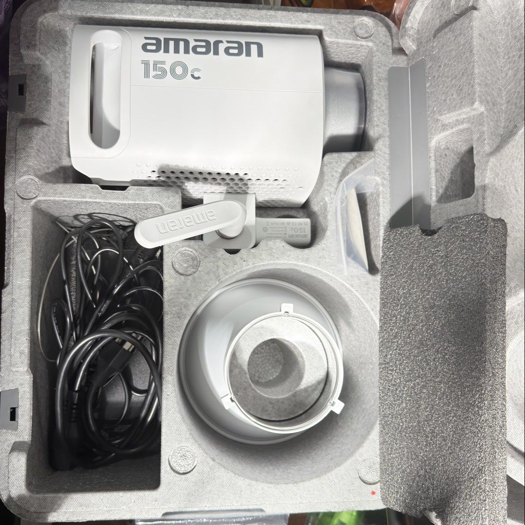 Aputure Amaran 150c Full RGB LED Monolight Studio Lighting (Category: Lighting & Studio Equipment) located in Iriga City. Submitted by cheeze_k3yk (Listing ID 1466999188, Image 2). Description: RFS: Upgrading only ✅ Fully functional, no issues with buttons, knobs ✅ Bought from Camera Commons ✅ Complete inclusions such as original packaging and contents ‼️ PLEASE EXPECT ‼️ - Signs of usage such as minimal scratches or dents especially at the base 