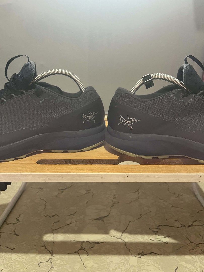 Arc'teryx Aerios FL GTX Black Size 9 US (Category: Sneakers) located in Manila. Submitted by alexson10 (Listing ID 1470289466, Image 3). Description: - Brand: Arc'teryx Aerios FL GTX Trail Shoes - Color: Black - Size: 9 US / 42.5 EU / 27 cm - Waterproof GORE-TEX membrane to keep your feet dry - Comfortable OrthoLite insoles for great cushioning - Durable rubber toe caps and high-traction outsole lugs - Condition: Brand new / Excellent - Delivery: