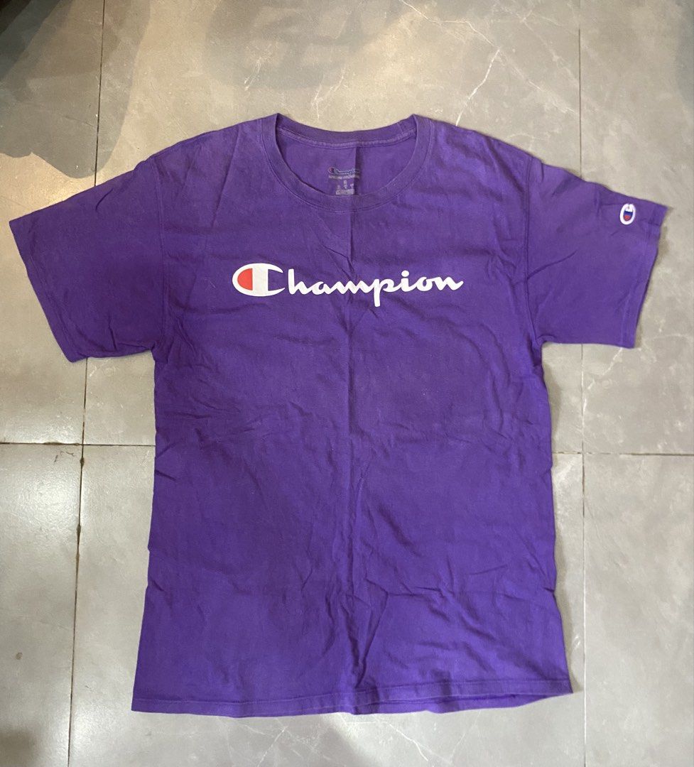 ASPACK 250 (Category: Tshirts & Polo Shirts ) located in Cainta. Submitted by rurufinds (Listing ID 1470202109, Image 3). Description: Purple Champion Shirt Good condition -L: 28 -W: 20 Php 149 +Sf Nike camou logo shirt Signs of usage 3 Pinholes see pic -L: 26 -W: 20 Php 149 + Sf Aspack price 250 + Sf Cainta location.
