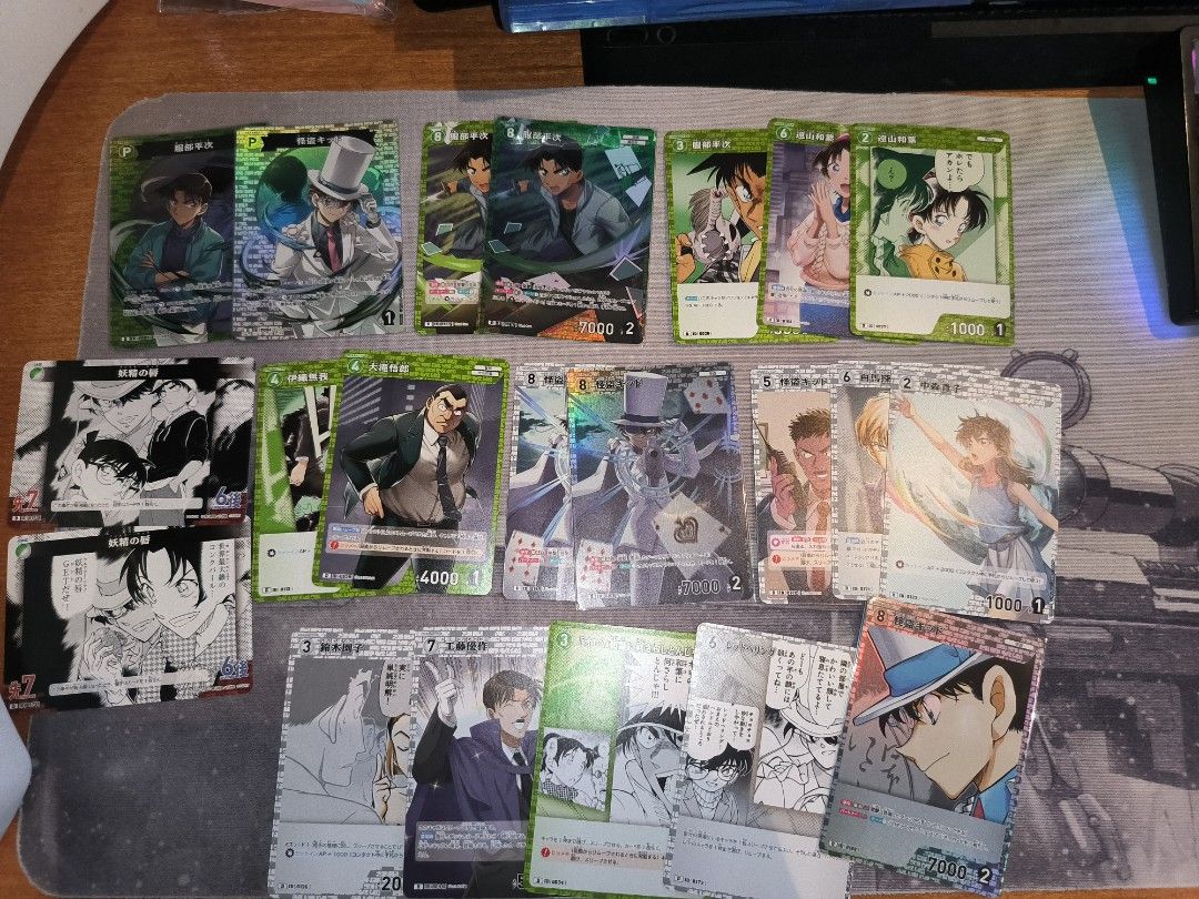 Assorted characters (Category: Raw Singles) located in Lucena. Submitted by raishou (Listing ID 1470259728, Image 1). Description: +₱50 from list price if you want the entire deck then back into the original box. Single copies of each card from the CT-D06 Start deck, deck foils included. (2nd photo on the listing for the picture of cards on the deck). With heiji/kaito foil partner cards from the deck. Bonus card: Foil Kaito ---- MOP: Gcash/Mariba