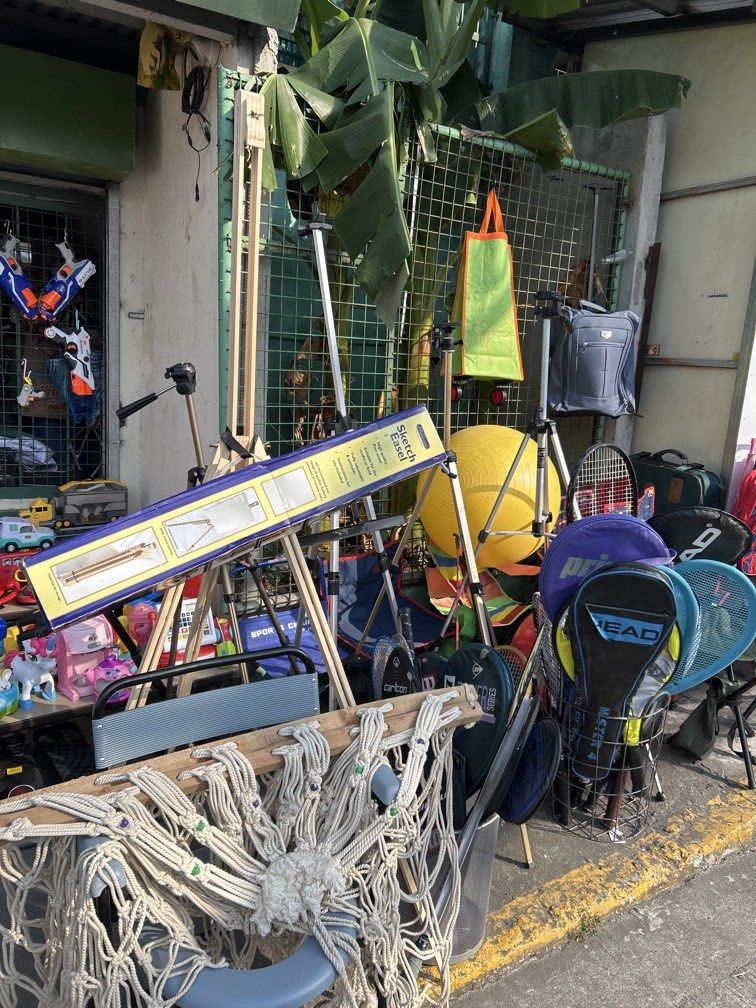 Assorted Nerf Blasters and Kids Toys (Category: Action & Battle Toys) located in Manila. Submitted by starbalesukandjapansurplus (Listing ID 1470347786, Image 2). Description: Available dito sa Shop - Massive toy bundle perfect for kids' action and imaginative play - Includes multiple Nerf blasters (hanging on wire mesh) - Assorted colourful plastic toys like trucks and steering wheels - Includes baby play items - Sold as a complete set / bundle 