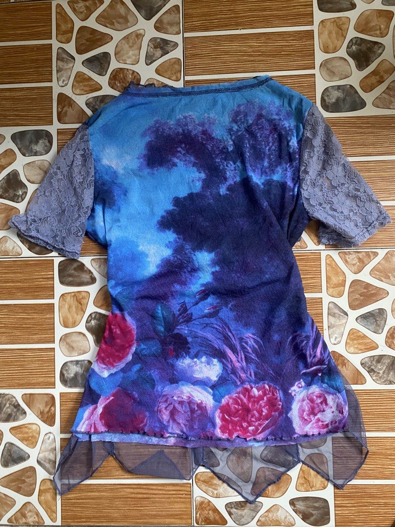 asymmetrical fairy laced beaded top (Category: Blouses) located in Manila. Submitted by pchyomi (Listing ID 1470254743, Image 2). Description: length: 24 in bust: 30-40 in waist: 28-34 in.