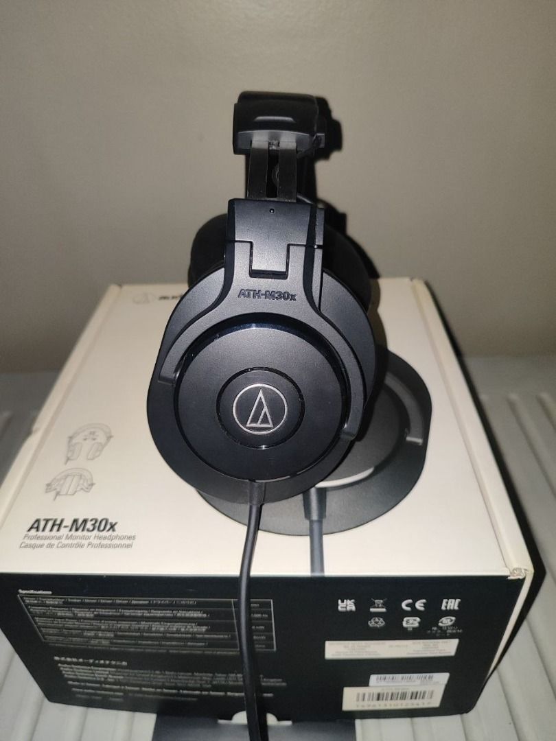 Audio-Technica ATH-M30x (Category: Headphones & Headsets) located in Quezon City. Submitted by stingrayfan24 (Listing ID 1470305035, Image 1). Description: Item: Audio-Technica ATH-M30x Monitor Headphones Bought 2022, but used once or twice only 💰 RFS: Got into music production during the pandemic but enrolled into medschool, and wasn't able to use these since then. Do not foresee to use it again in the next 5 years! Other Details - Condition: F