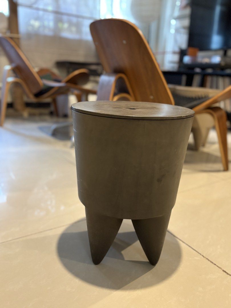 Authentic 1990s Philippe Starck “Bubu 1er” Stool / Side Table designed for XO Design. (Category: Chairs) located in Quezon City. Submitted by se2ndlookph (Listing ID 1470191572, Image 1). Description: Authentic 1990s Philippe Starck “Bubu 1er” Stool / Side Table designed for XO Design. A sleek, postmodern classic featuring a removable lid that uncovers a spacious internal storage compartment. * Condition: Good vintage condition. Please note there