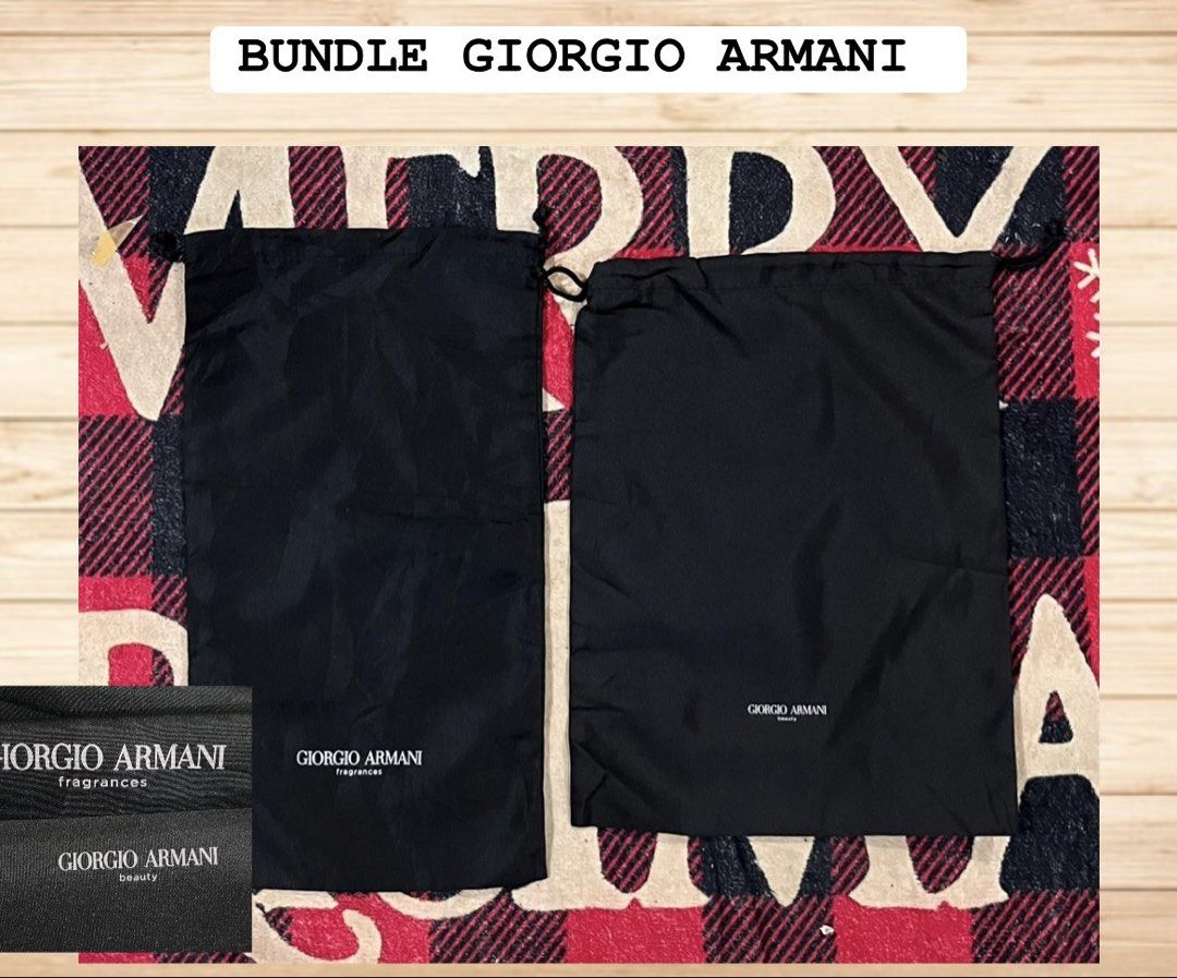 Authentic Georgio Armani dust bags (Category: Luxury Bags & Wallets) located in Cagayan de Oro. Submitted by prelovedukayukaybags423 (Listing ID 1470309494, Image 1). Description: .