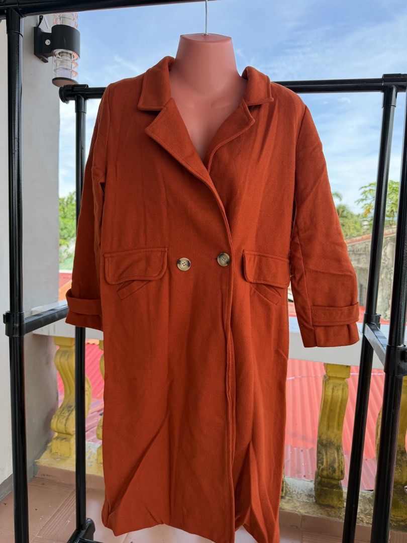 Autumn and Winter Coats (Category: Coats, Jackets and Outerwear) located in Calapan. Submitted by lesleiann (Listing ID 1470199054, Image 1). Description: 1st pic: Rust Coat. Worn once (South Korea), nabili ko din po ito ng second hand. Perfect po ito for autumn since hindi ko sya marerecommend for winter dahil hindi sya kakapalan - 400 2nd pic: Taupe Beige Coat. Worn once (South Korea), nabili ko din po ito ng second hand. Bagay to sa winter sin