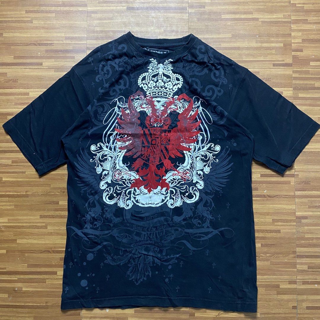 Avirex grunge cyber y2k tee (Category: Shirts) located in Quezon City. Submitted by semantaryrave (Listing ID 1470302870, Image 1). Description: Avirex grunge cyber y2k tee Size- xL Width- 23 Length- 31 Good condition No issue Dm purchase .