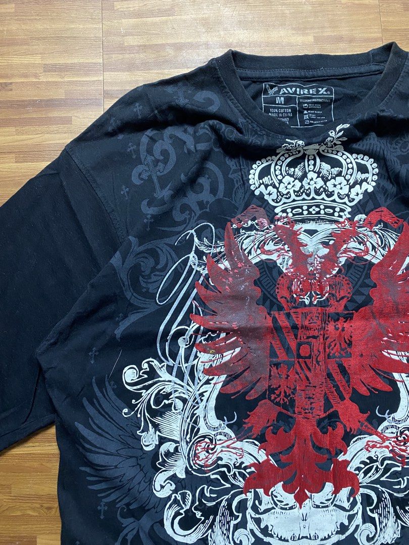Avirex grunge cyber y2k tee (Category: Shirts) located in Quezon City. Submitted by semantaryrave (Listing ID 1470302870, Image 3). Description: Avirex grunge cyber y2k tee Size- xL Width- 23 Length- 31 Good condition No issue Dm purchase .