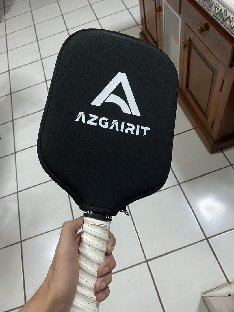 Azgairit Reactor 16mm Titanium Pickleball Paddle (Category: Racket and Ball Sports) located in Malaybalay. Submitted by wizophreniccc (Listing ID 1470304151, Image 1). Description: used once for an open play price is negotiable with box, eraser, and free overgrip.